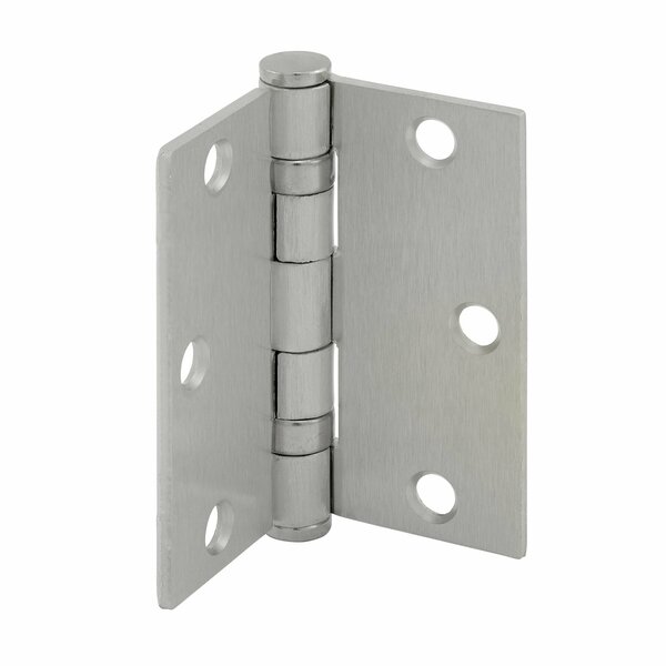 Prime-Line Door Hinge Commercial Smooth Pivot, 3-1/2 in. x 3-1/2 in. w/ Square Corners, Satin Nickel 3 Pack U 1156253